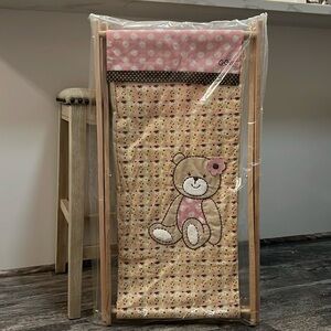 Cocalo Sugar Cookie collection clothes/toy hamper new pink beige 32.5”x14”x12”